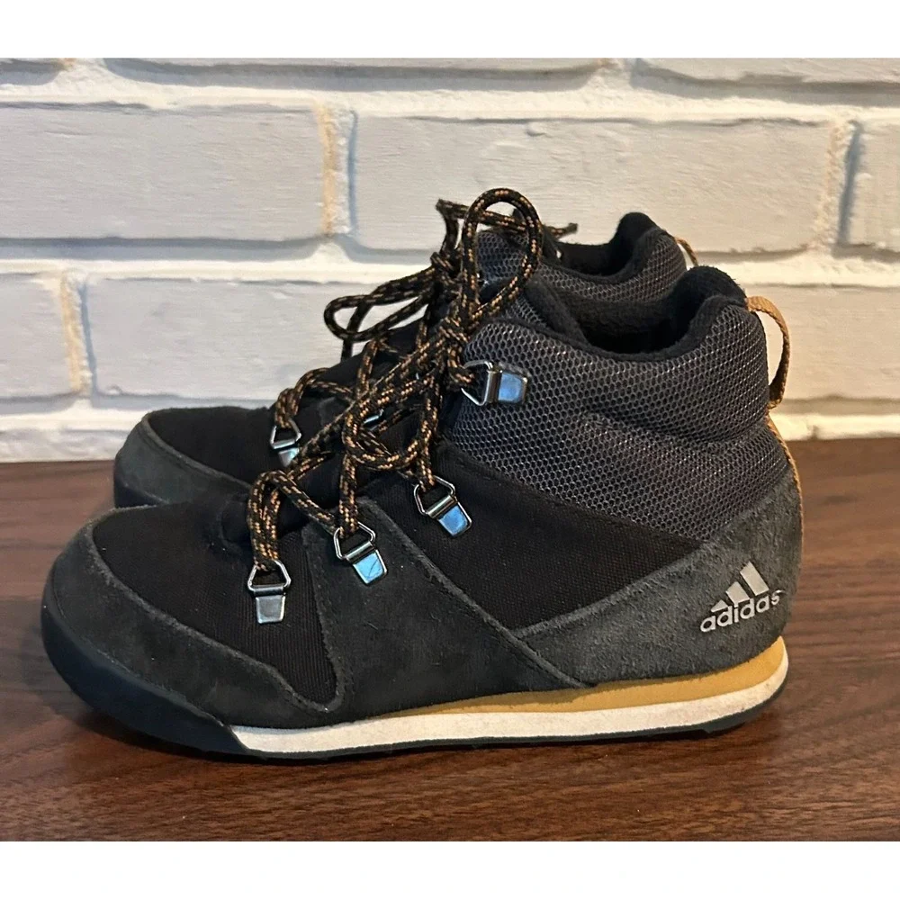 ADIDAS Snowpitch K Terrex‎ Climawarm Youth/Kids Black Snow Boots Size 1.5